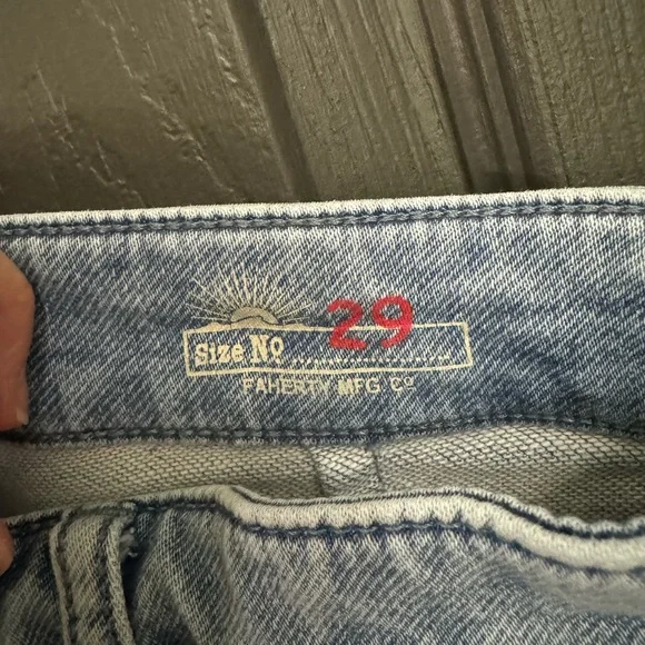 Faherty High Rise Blue Jeans with Vintage Wash - Picture 7 of 10